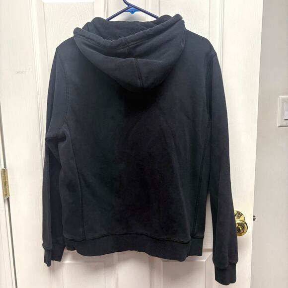 Hilfiger Denim, Red White Blue Logo Sweatshirt, Navy Blue Hoodie, Unisex Size M - Picture 2 of 5